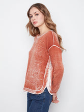 Load image into Gallery viewer, Charlie b Cotton Long Sleeve Crew Neck Sweater