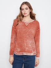 Load image into Gallery viewer, Charlie b Cotton Long Sleeve Crew Neck Sweater