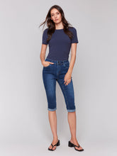 Load image into Gallery viewer, Charlie b Stretch Denim Pedal Pushers