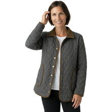 Load image into Gallery viewer, Diamond Quilted Jacket with Contrast Collar and Edges.