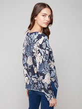 Load image into Gallery viewer, Charlie b Printed V Neck Sweater