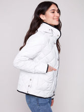 Load image into Gallery viewer, Charlie b Quilted Puffer Jacket with Removable Hood