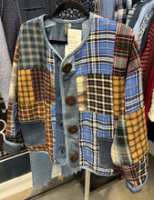 Load image into Gallery viewer, Shannon Passero Boxy Jacket with Up Cylcled Flannel and Denim