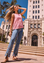 Load image into Gallery viewer, Charlie b Front Slit Embroidered Jean