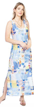 Load image into Gallery viewer, Julia Divina Patio Dress with Scoop Neck and Side Slits