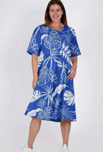 Load image into Gallery viewer, One Summer Yvonne Dress with Round neck and Short Sleeves