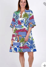 Load image into Gallery viewer, One Summer Maya Dress with a V-Neck and Ruffle Sleeve