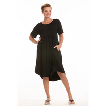 Load image into Gallery viewer, Short Sleeve Dress with a Round Neck and Pockets