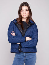 Load image into Gallery viewer, Charlie b Quilted Puffer Jacket with Removable Hood