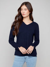 Load image into Gallery viewer, Charlie b Basic V Neck Sweater