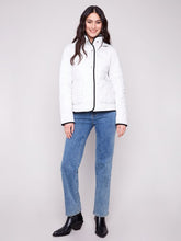 Load image into Gallery viewer, Charlie b Quilted Puffer Jacket with Removable Hood