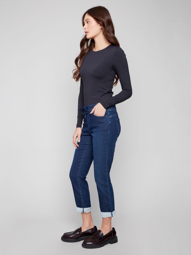 Charlie b Knit Jogger Pants with Elastic Waistband and Pockets