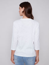 Load image into Gallery viewer, Charlie b Organic Cotton Slub 3/4 Sleeve Knit Top
