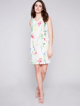 Load image into Gallery viewer, Charlie b Sleeveless Printed Linen Dress with a V-Neck and Front Pockets
