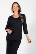 Load image into Gallery viewer, Pure Essence V-Neck Top with 3/4 Sleeves
