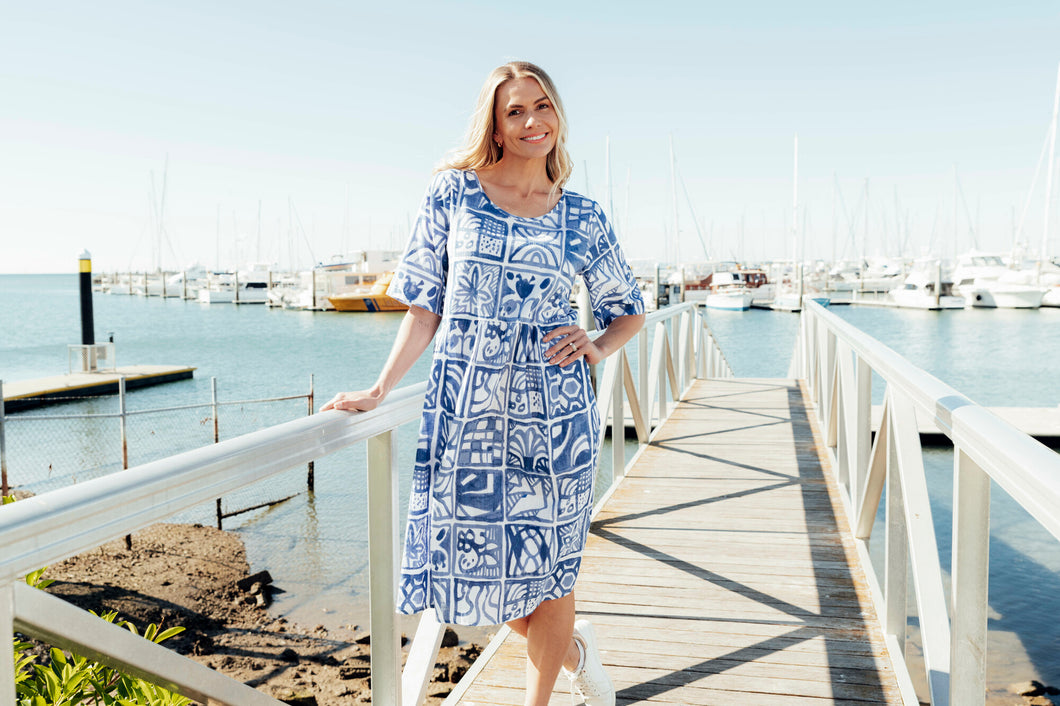 One Summer Cotton Slub Dress
