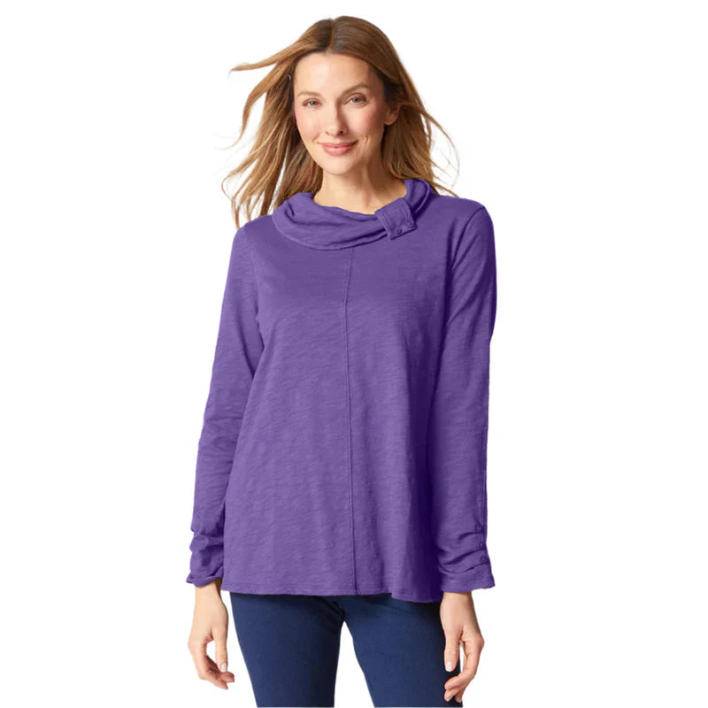 Habitat Peruvian Cotton Top with a Cowl Neck