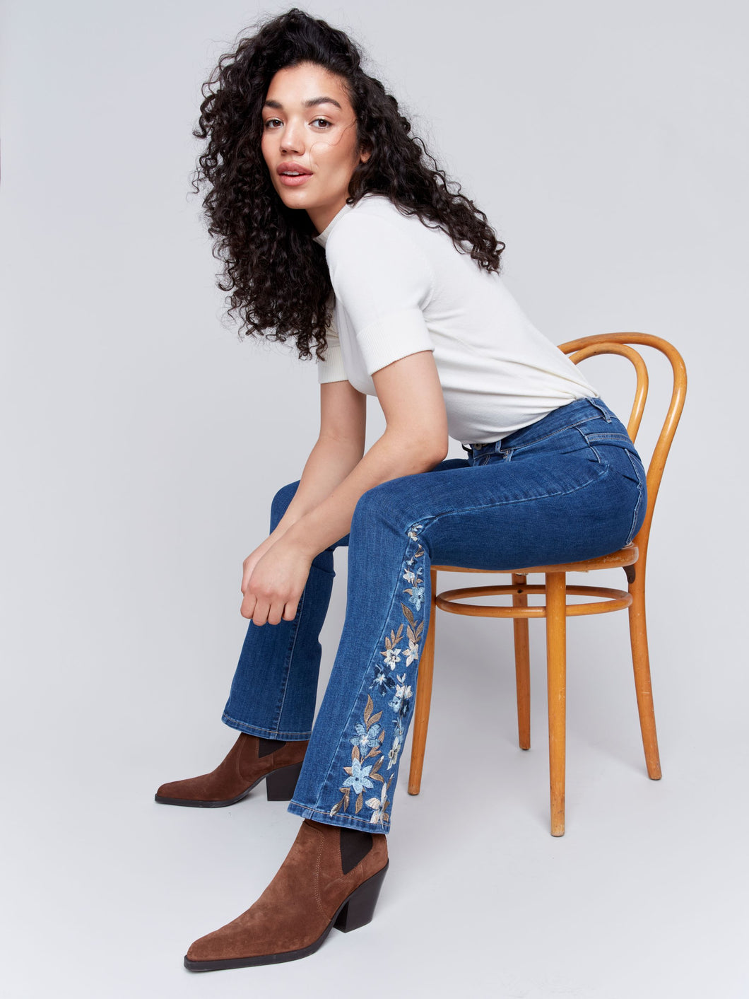 Charlie b Embroidered Jean