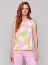 Load image into Gallery viewer, Charlie b Printed Sleeveless Linen Top with Side Ties
