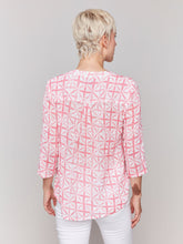 Load image into Gallery viewer, Charlie b Cotton Gauze Half Button Blouse
