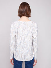 Load image into Gallery viewer, Charle b Printed Round Neck Sweater
