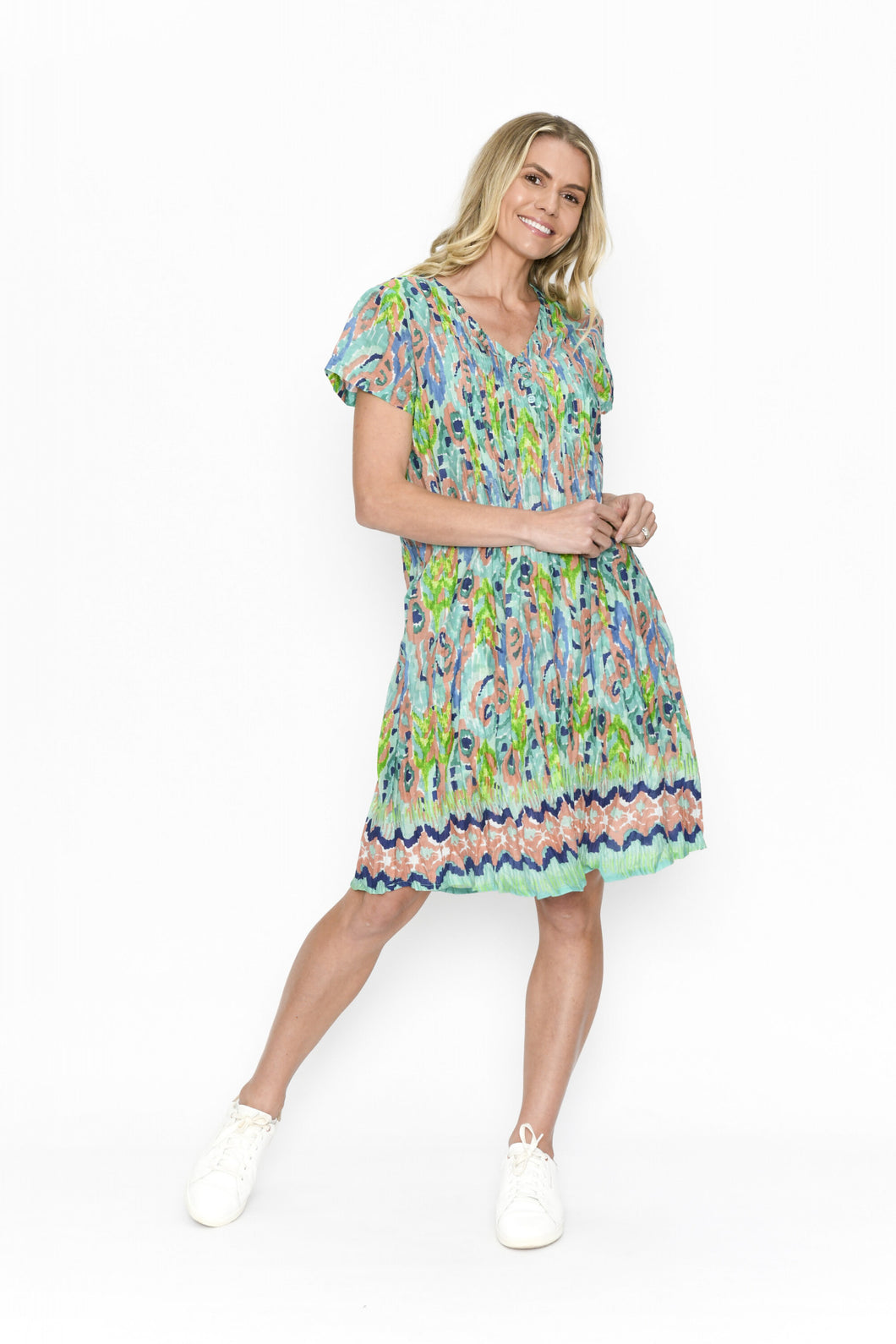 One Summer Short Sleeve Cotton Dress