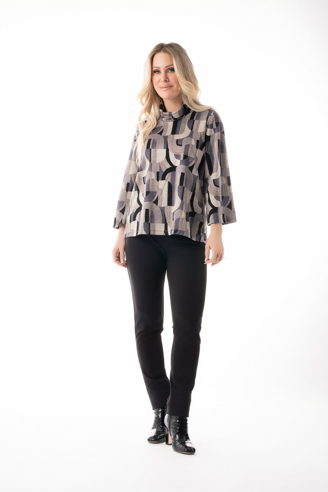 Pure Essence Top with Cowl Neck and Long Sleeves