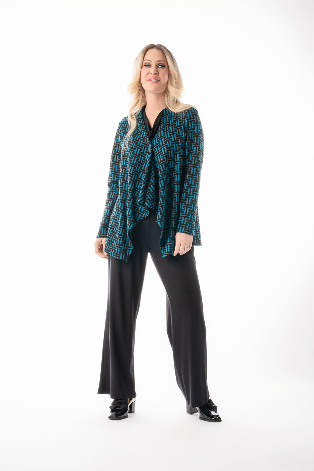 Pure Essense Assymetric Jacket with One Button Closure