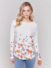 Load image into Gallery viewer, Charlie b Printed Plushy Knit Crew Knit Sweater
