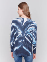 Load image into Gallery viewer, Charlie b Printed Plushy Knit Crew Knit Sweater
