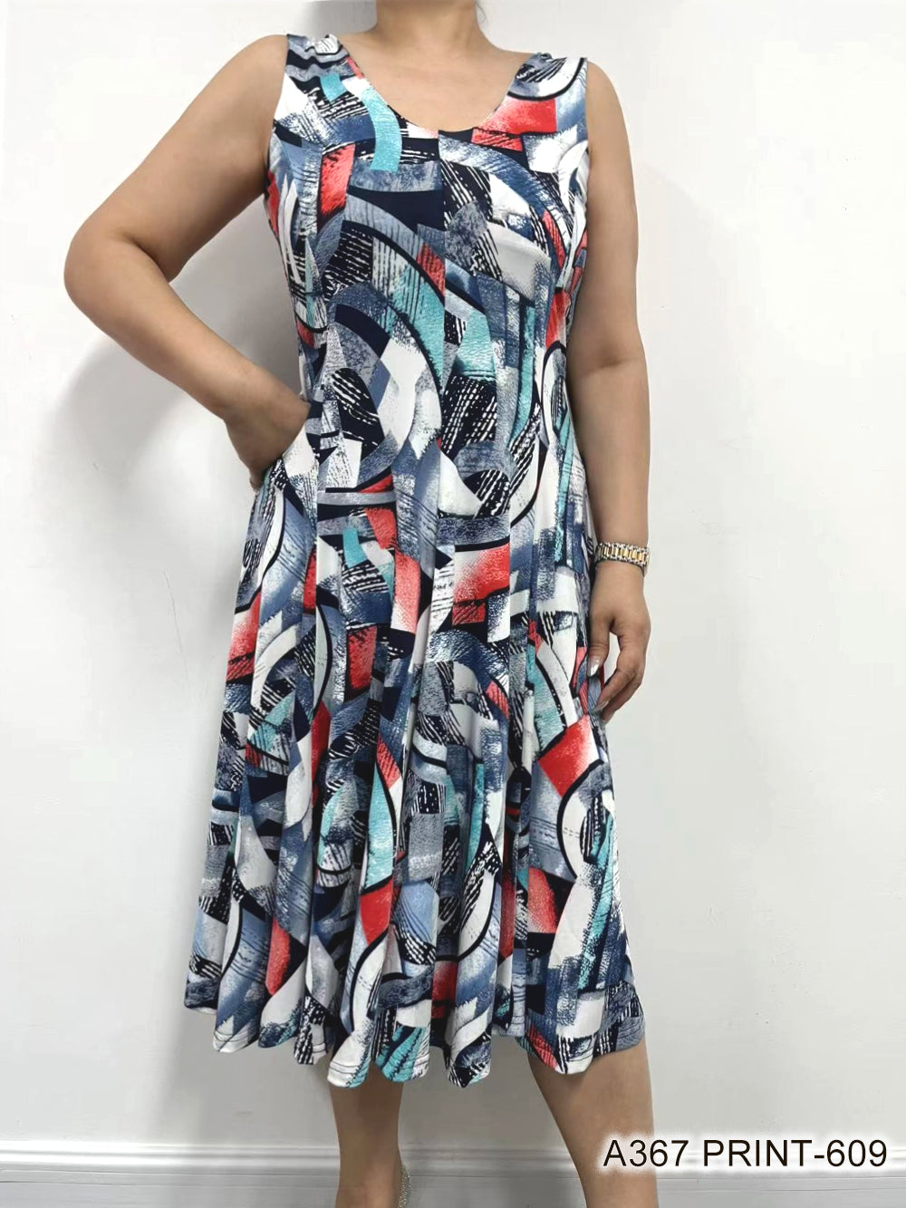Creations & Periwinkle Panel Dress