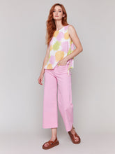 Load image into Gallery viewer, Charlie b Printed Sleeveless Linen Top with Side Ties
