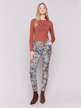 Load image into Gallery viewer, Charlie b Crinkled Printed Suede Pull-on Pant
