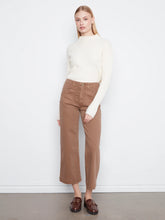 Load image into Gallery viewer, Charlie b Cropped Wide Leg Stretch Twill Pants with Patch Pockets
