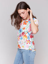 Load image into Gallery viewer, Charlie b Printed Organic Cotton Slub Short Sleeve Tee
