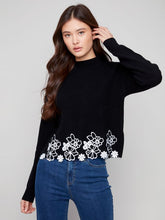 Load image into Gallery viewer, Charlie b Mock Neck Sweater with Lace
