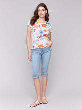 Load image into Gallery viewer, Charlie b Printed Organic Cotton Slub Short Sleeve Tee
