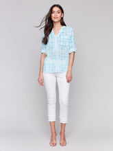 Load image into Gallery viewer, Charlie b Cotton Gauze Half Button Blouse
