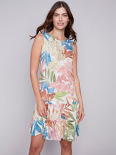 Load image into Gallery viewer, Charlie b Sleeveless Island Printed Dress with a Ruffle at Bottom
