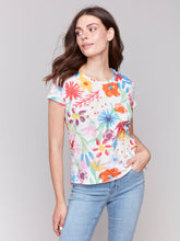 Load image into Gallery viewer, Charlie b Printed Organic Cotton Slub Short Sleeve Tee
