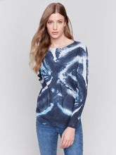 Load image into Gallery viewer, Charlie b Printed Plushy Knit Crew Knit Sweater
