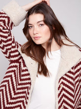 Load image into Gallery viewer, Charlie b Boucle Short Jacket with Sherpa Trim
