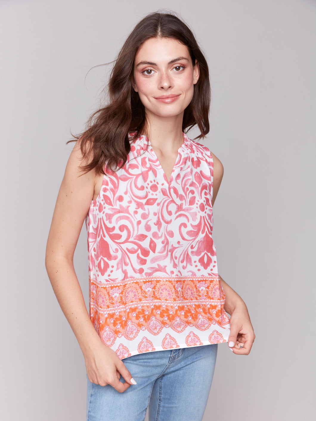 Charlie b Printed Sleeveless Top