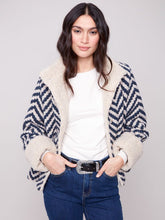 Load image into Gallery viewer, Charlie b Boucle Short Jacket with Sherpa Trim
