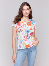 Load image into Gallery viewer, Charlie b Printed Organic Cotton Slub Short Sleeve Tee
