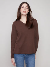 Load image into Gallery viewer, Charlie b Basic V Neck Sweater
