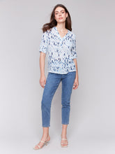 Load image into Gallery viewer, Charlie b Cotton Gauze Half Button Blouse
