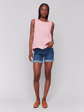 Load image into Gallery viewer, Charlie b Side Button Linen Tank Top
