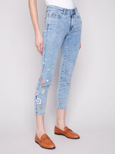 Load image into Gallery viewer, Charlie b Skinny Leg Pant with Embroidery
