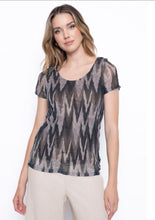 Load image into Gallery viewer, Picadilly Short Sleeve Top with Back Strap Detail
